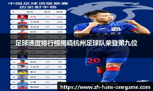 足球速度排行榜揭晓杭州足球队荣登第九位